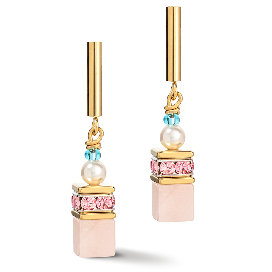 Orecchini GeoCUBE® Precious Fusion Pearls multicolor pastello
