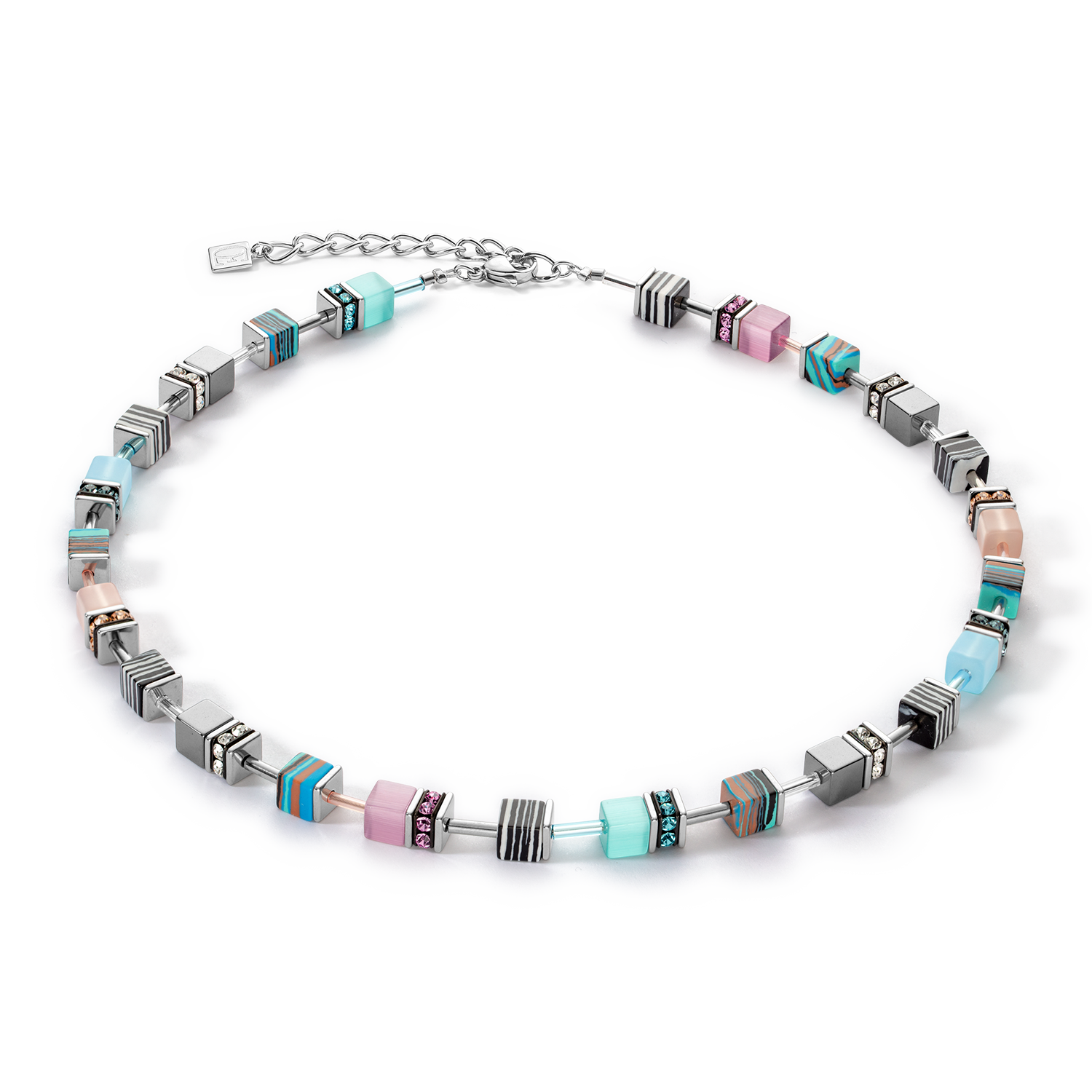 Collana GeoCUBE® Candy acqua rosa