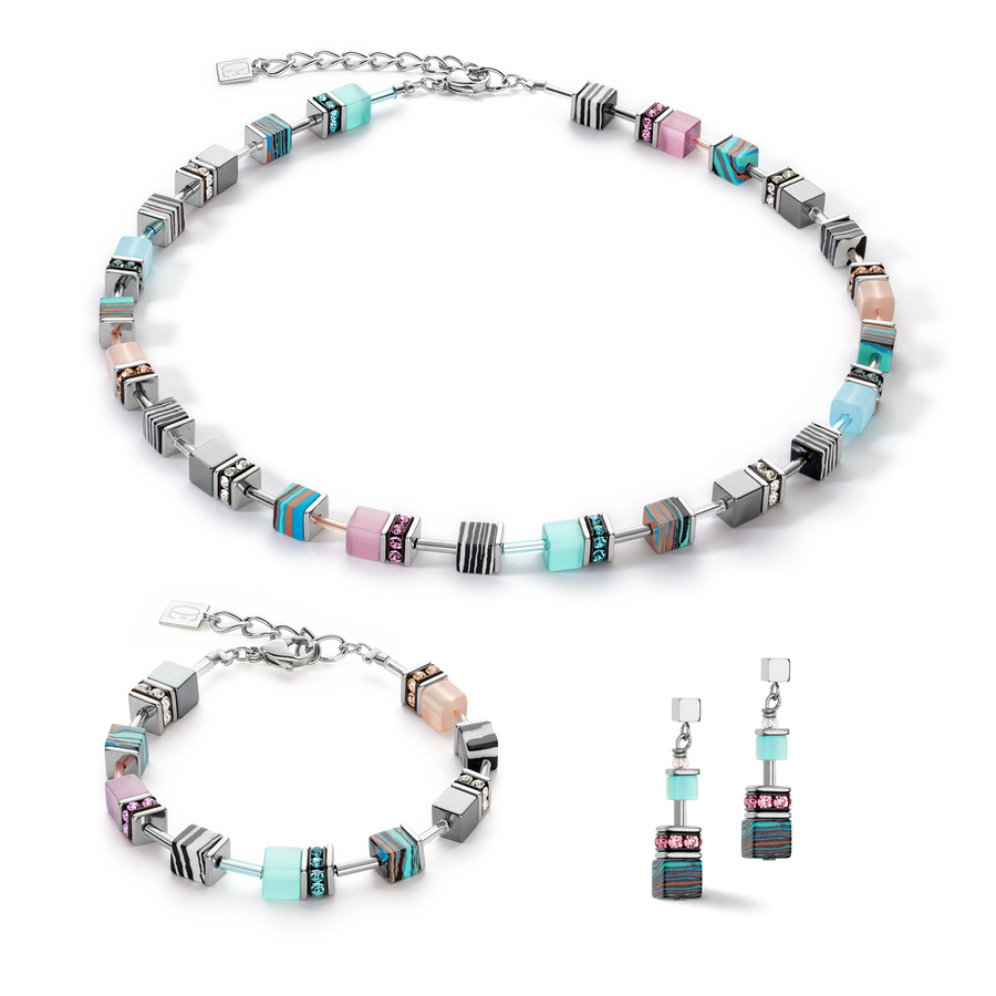 Collana GeoCUBE® Candy acqua rosa
