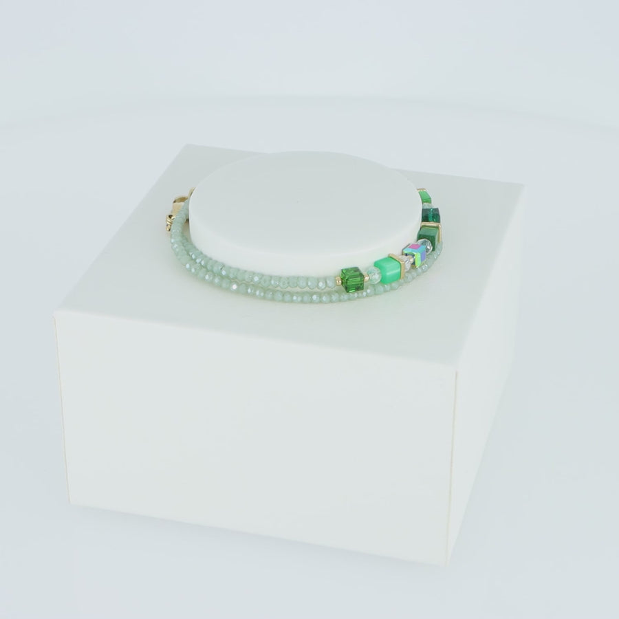 Joyful Colours Wrap bracciale oro verde