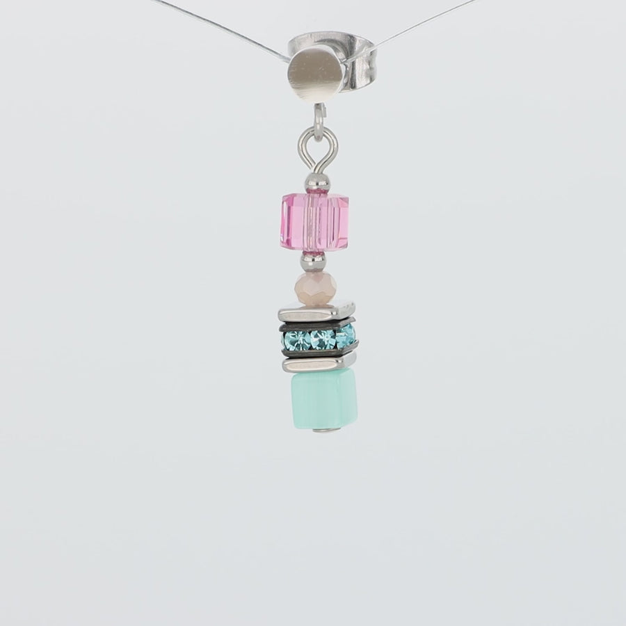 Orecchini Mini Cubes multicolor pastello