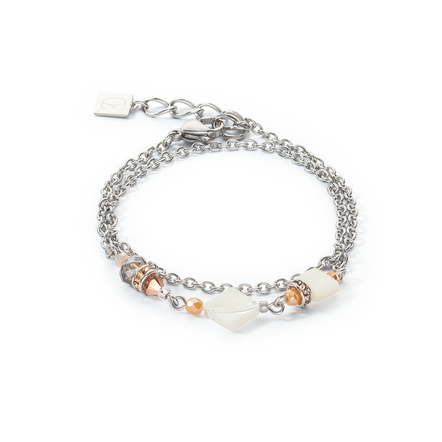 Bracciale con amuleto boho colore naturale