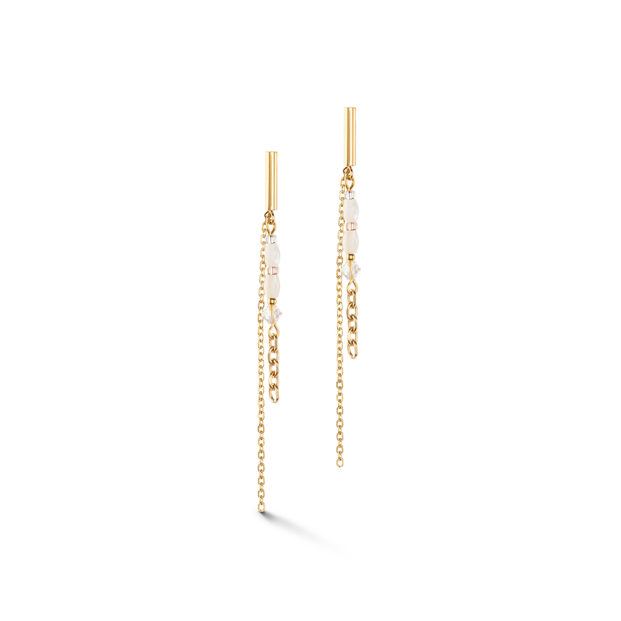 Orecchini Brillant Square Layer oro