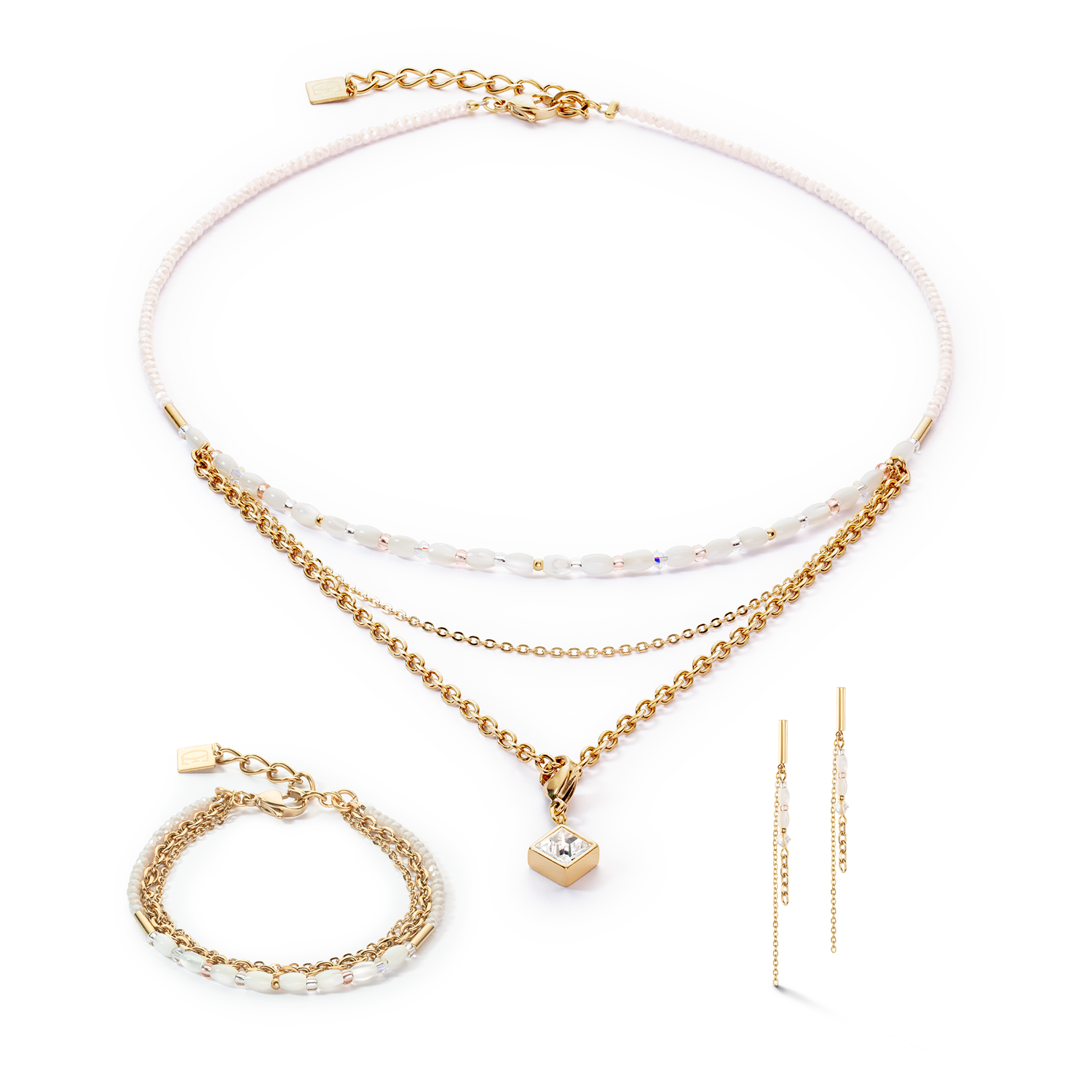Bracciale Brillant Square Layer oro
