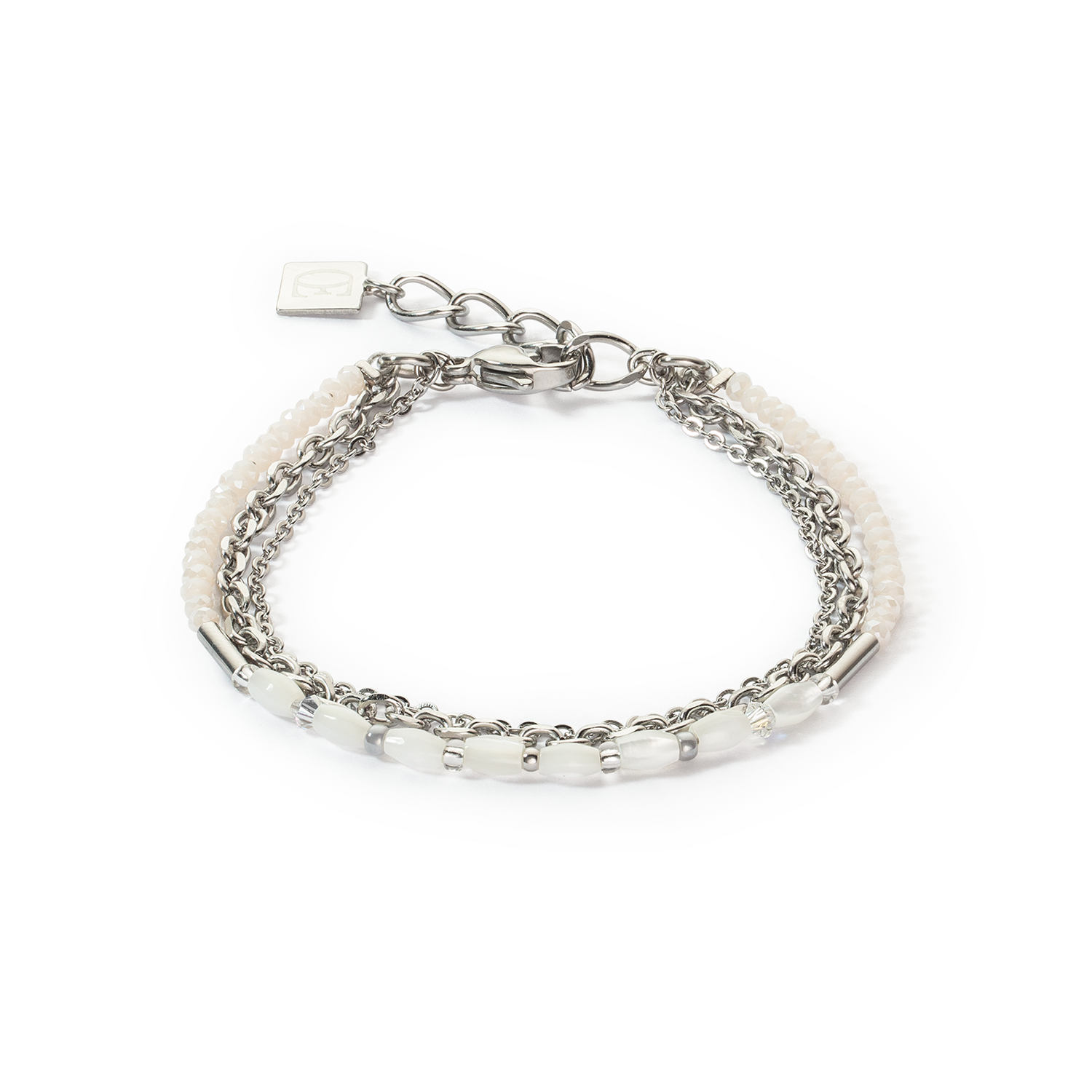 Bracciale Brillant Square Layer argento