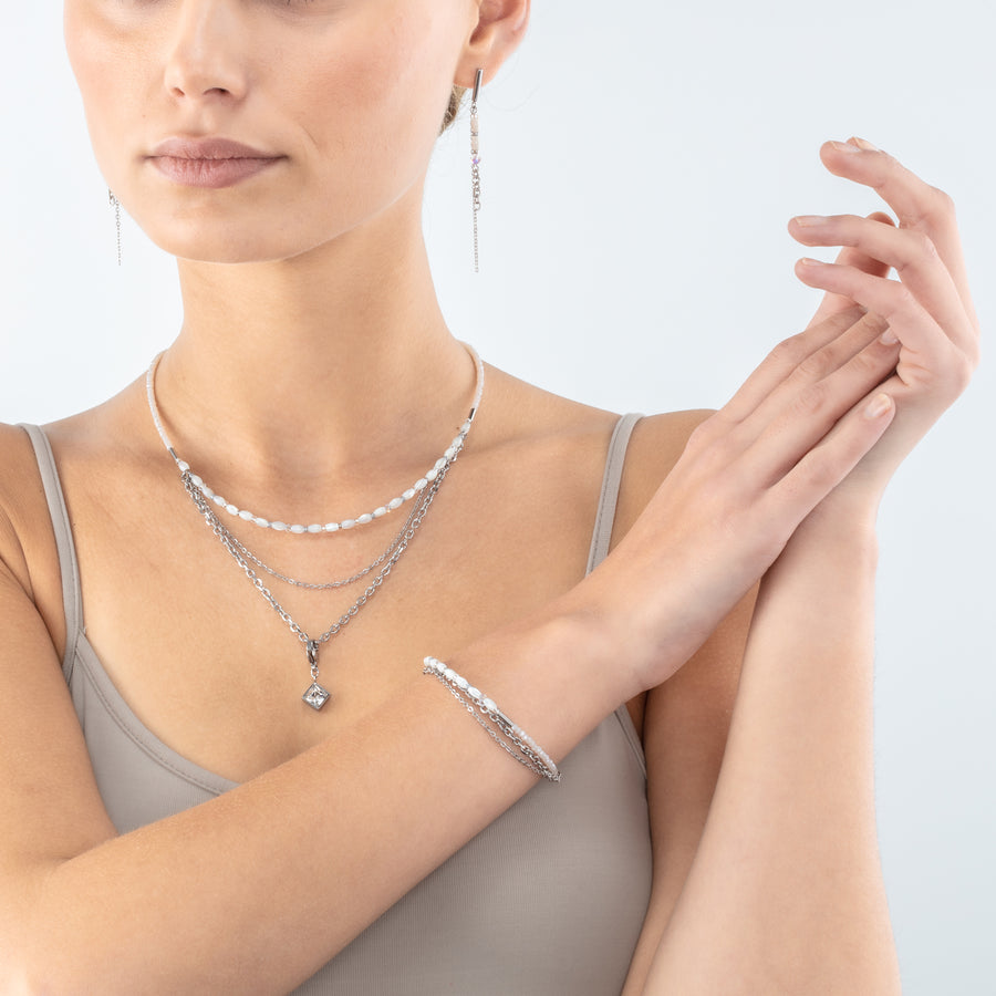 Bracciale Brillant Square Layer argento