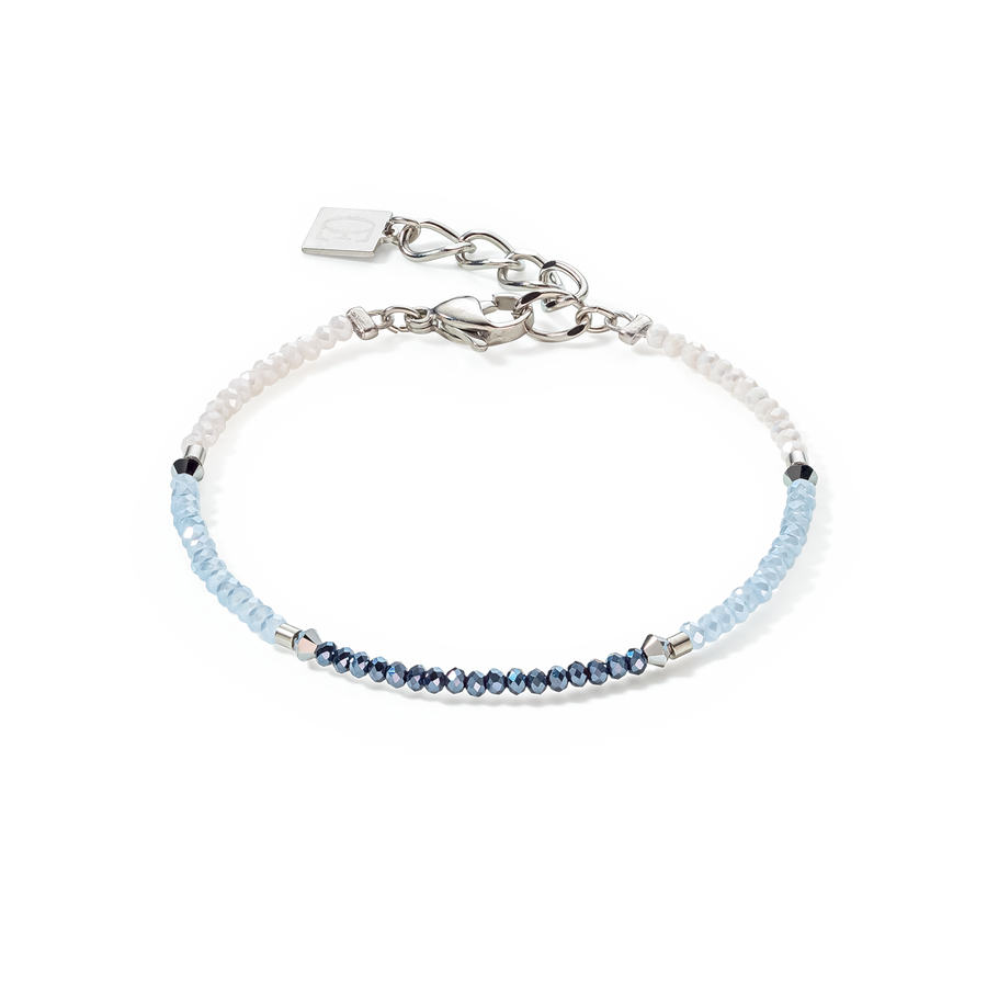 Bracciale Brilliant Square argento blu chiaro