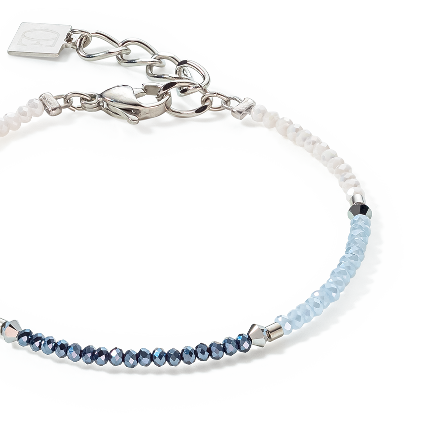 Bracciale Brilliant Square argento blu chiaro