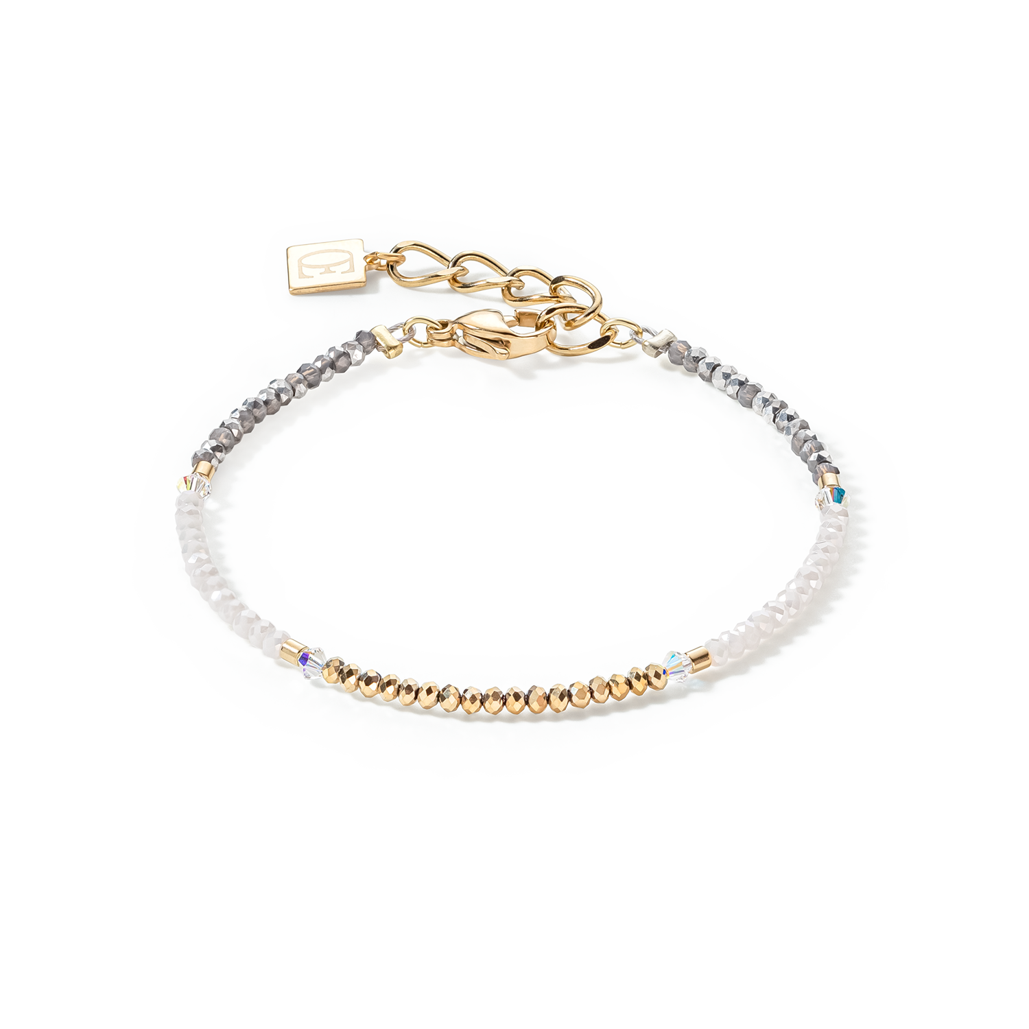Bracciale Brilliant Square oro-cristallo