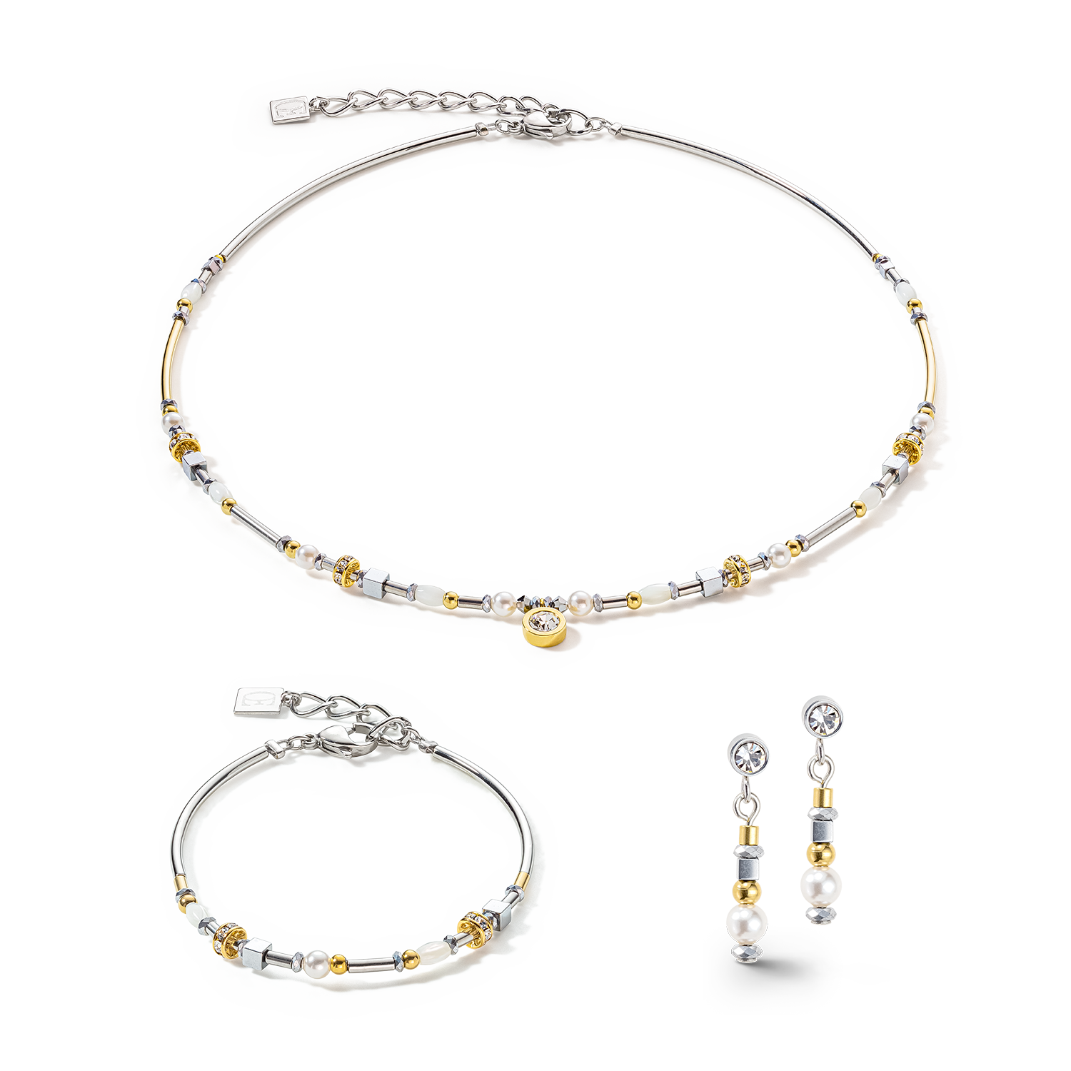 Orecchini Sparkling Dot oro argento