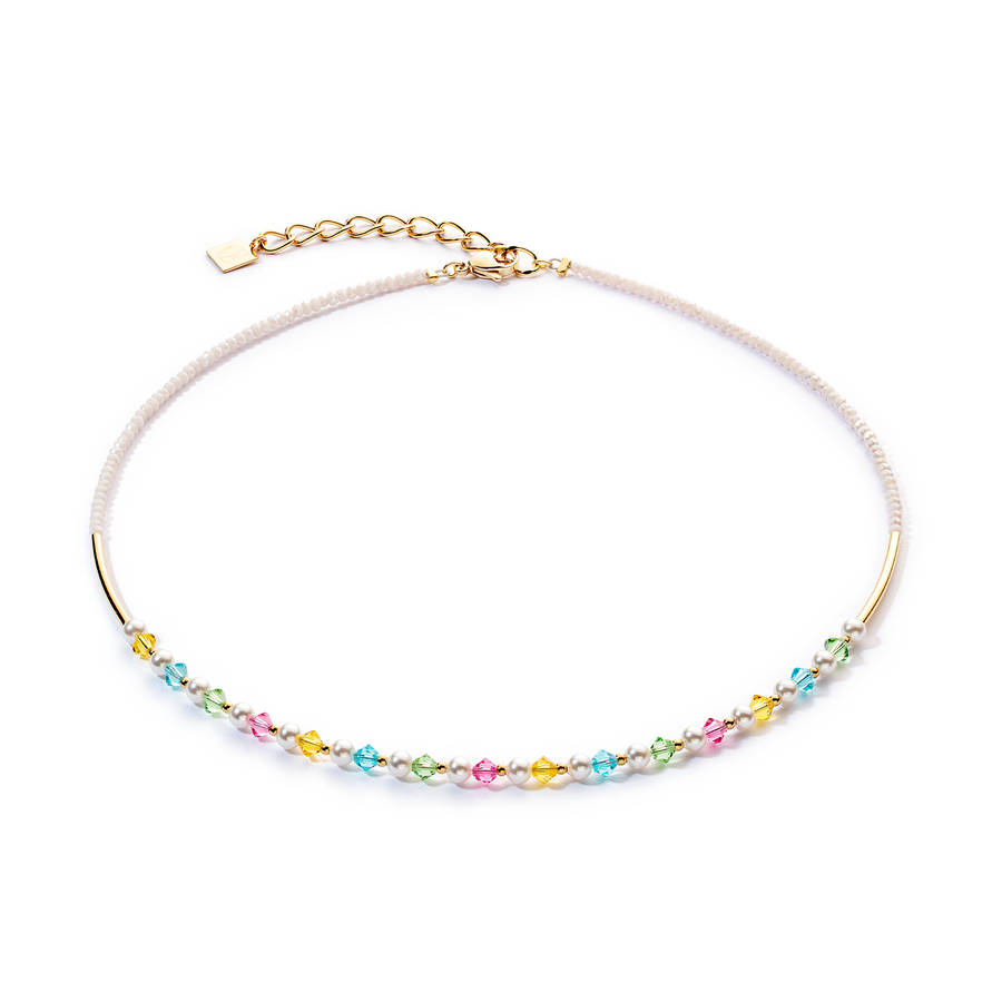Collana Princess Pearls oro multicolor