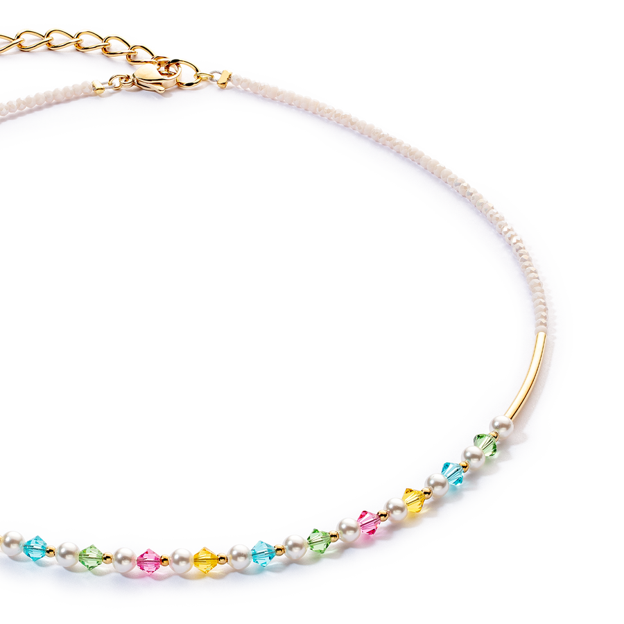 Collana Princess Pearls oro multicolor