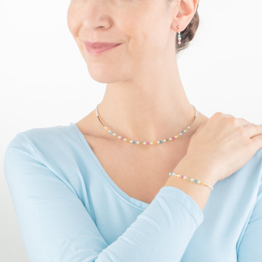 Collana Princess Pearls oro multicolor