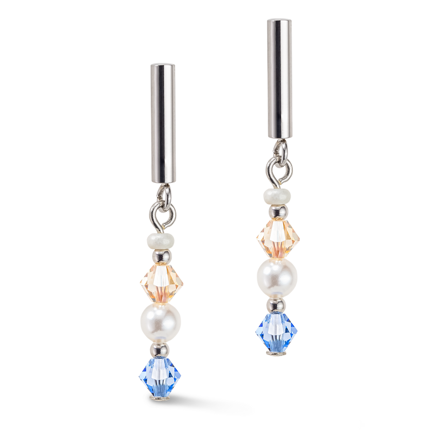 Orecchini Princess Pearls argento blu chiaro