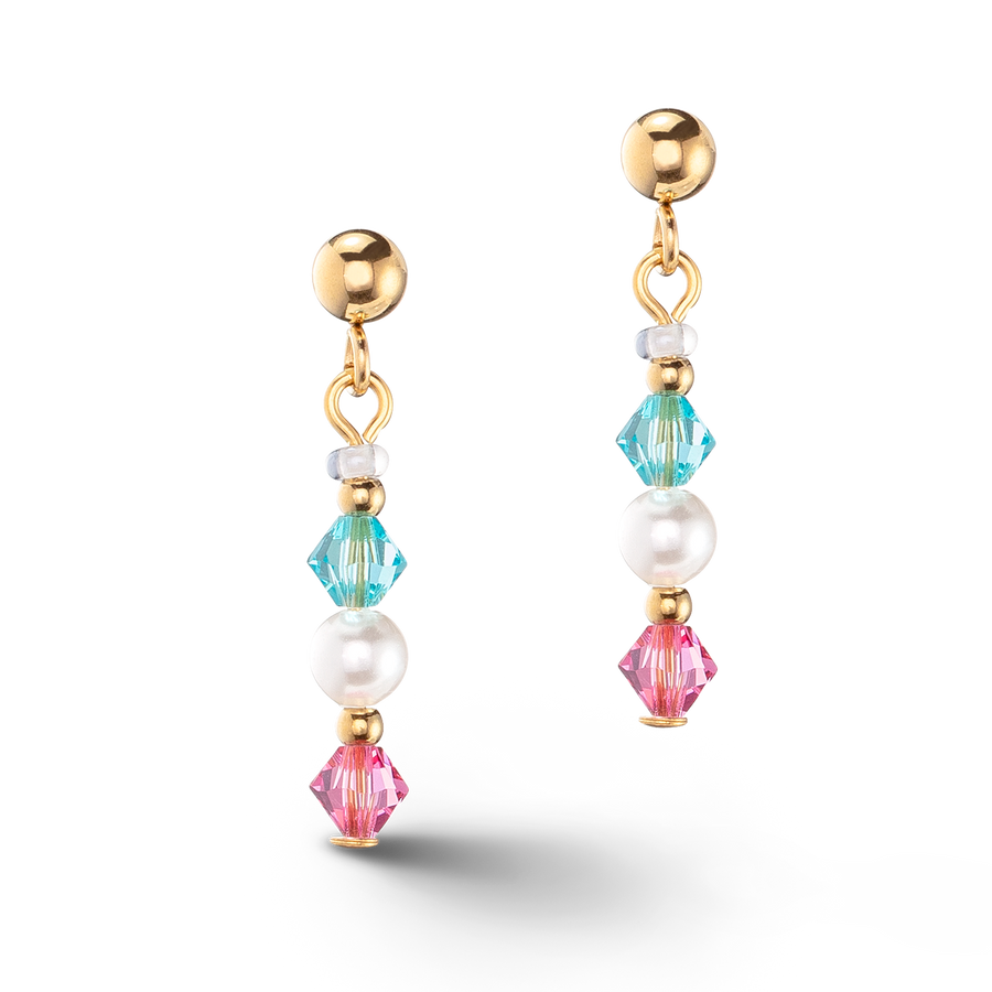 Orecchini Princess Pearls oro multicolor
