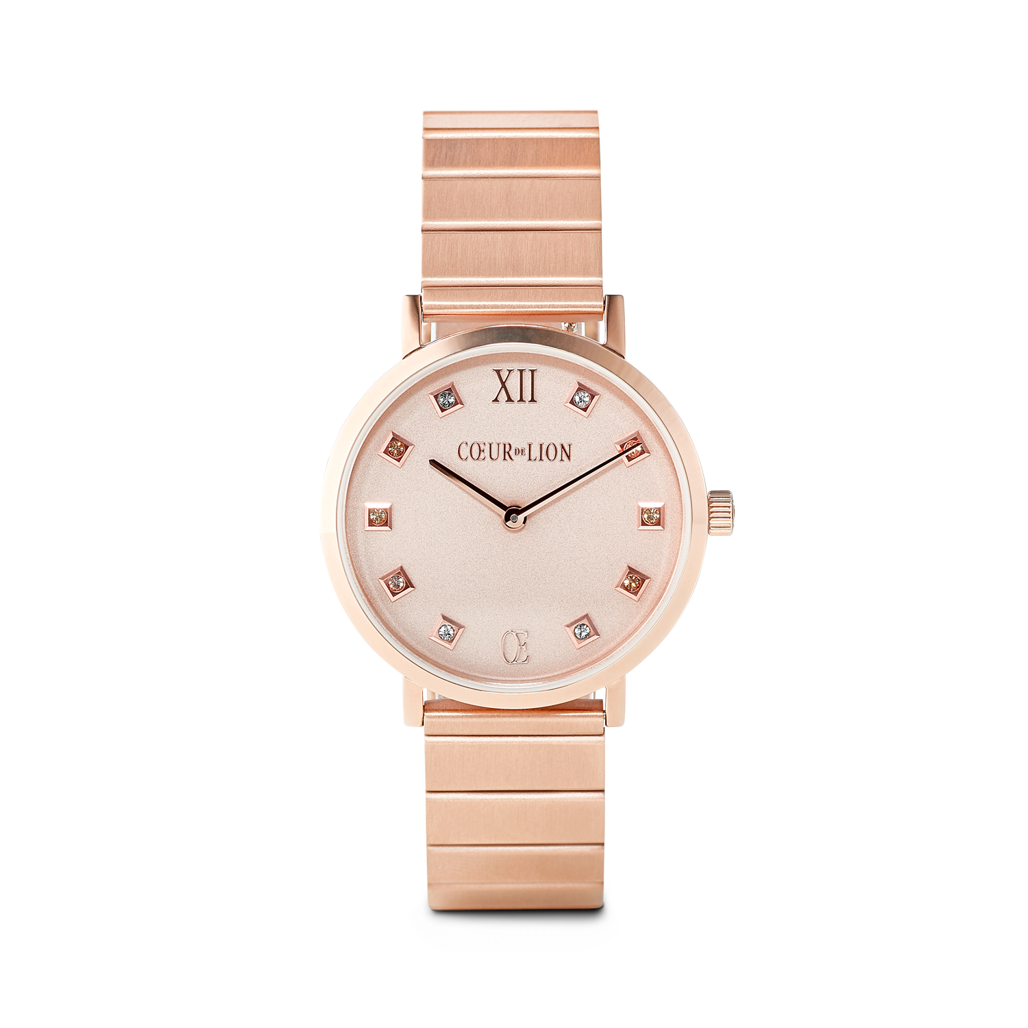 Orologio Rotondo Oro Rosa Opaco Monochrome Acciaio Inox Oro Rosa