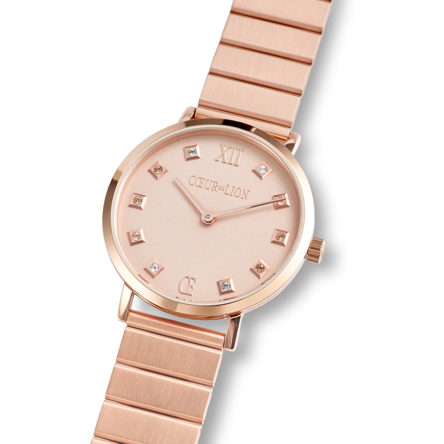 Orologio Rotondo Oro Rosa Opaco Monochrome Acciaio Inox Oro Rosa