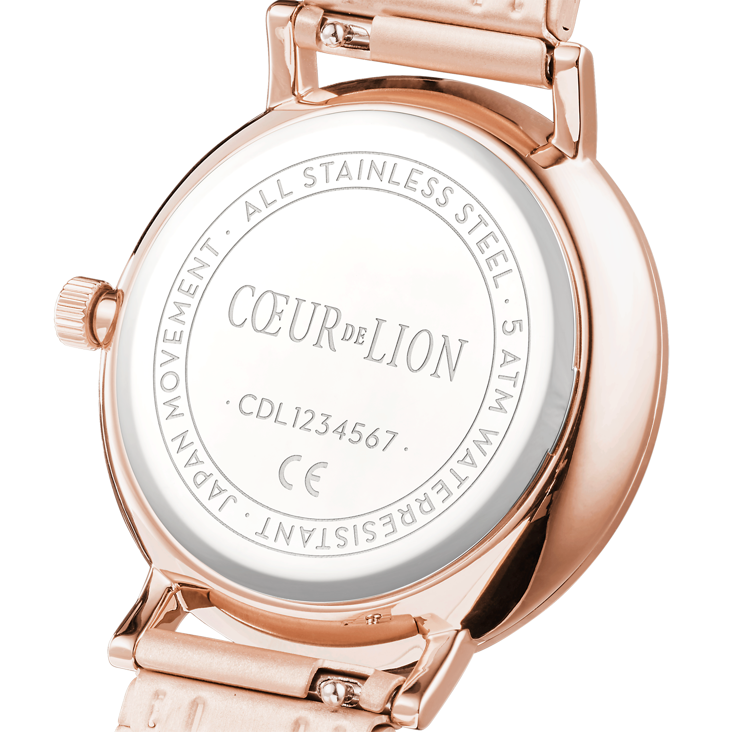 Orologio Rotondo Oro Rosa Opaco Monochrome Acciaio Inox Oro Rosa