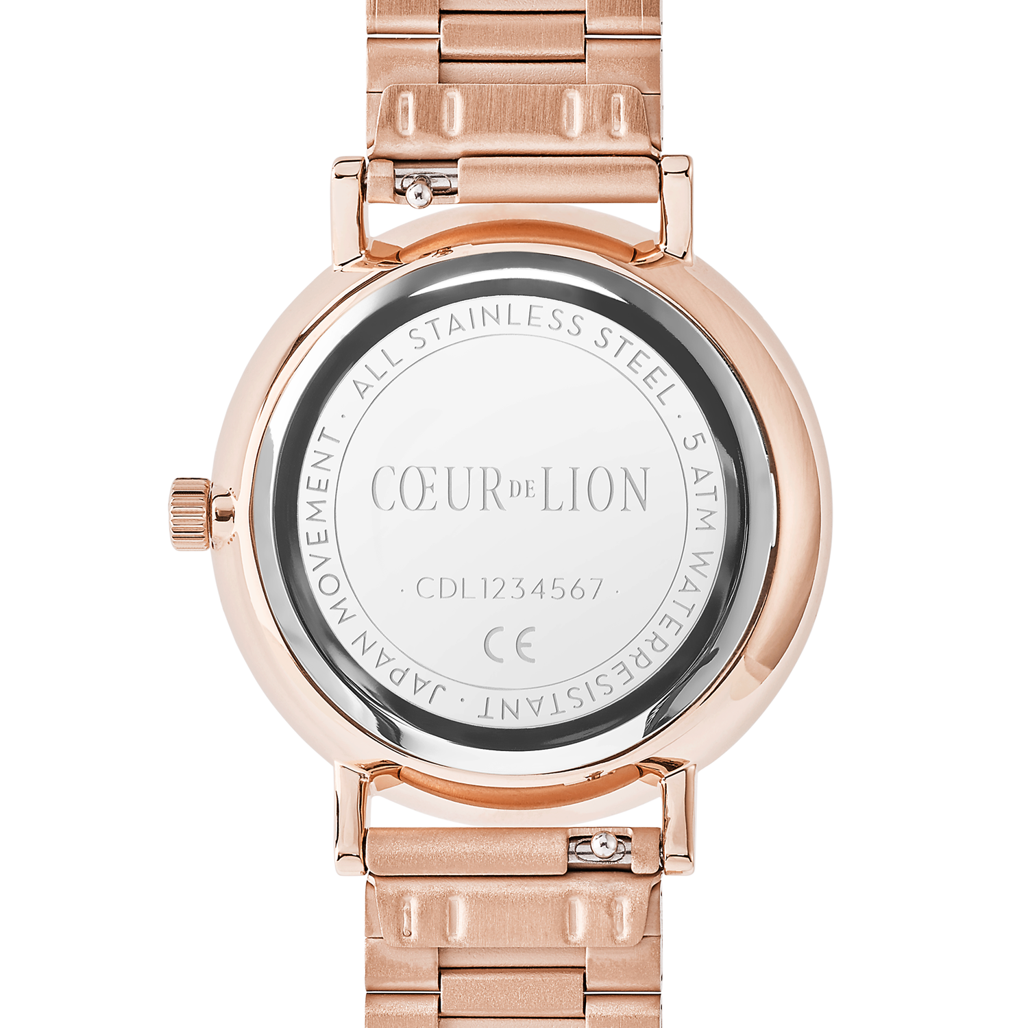 Orologio Rotondo Oro Rosa Opaco Monochrome Acciaio Inox Oro Rosa