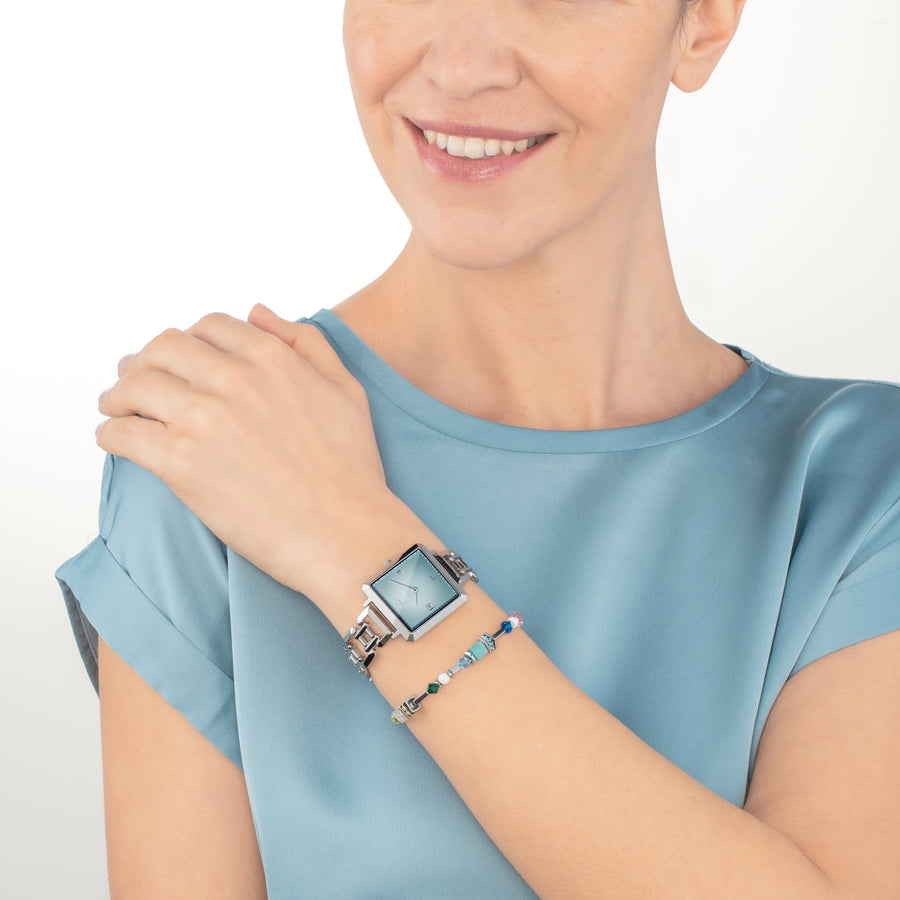 Set regalo orologio Iconic Cube Ocean Cyane e bracciale Summer Dream pastello