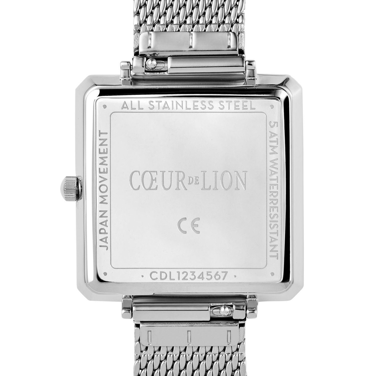 Orologio Square Graphite Sunray Milanese Acciaio Inox