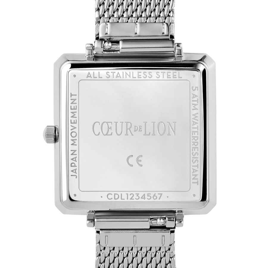 Orologio Square Graphite Sunray Milanese Acciaio Inox