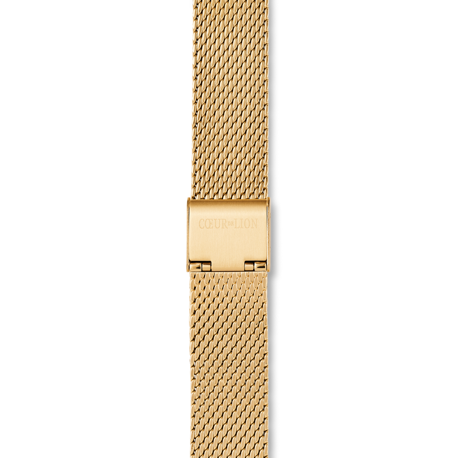 Orologio Iconic Square Midnight Blue Sunray Milanese Acciaio Inox Oro