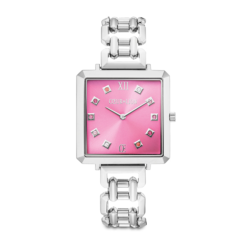 Set Regalo Orologio Iconic Cube Viva Magenta silver & Bracciale GeoCUBE® Iconic Viva Magenta