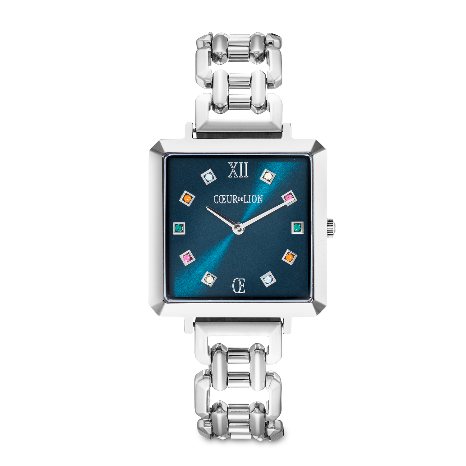 Orologio Iconic Cube Noble Petrol Statement argento