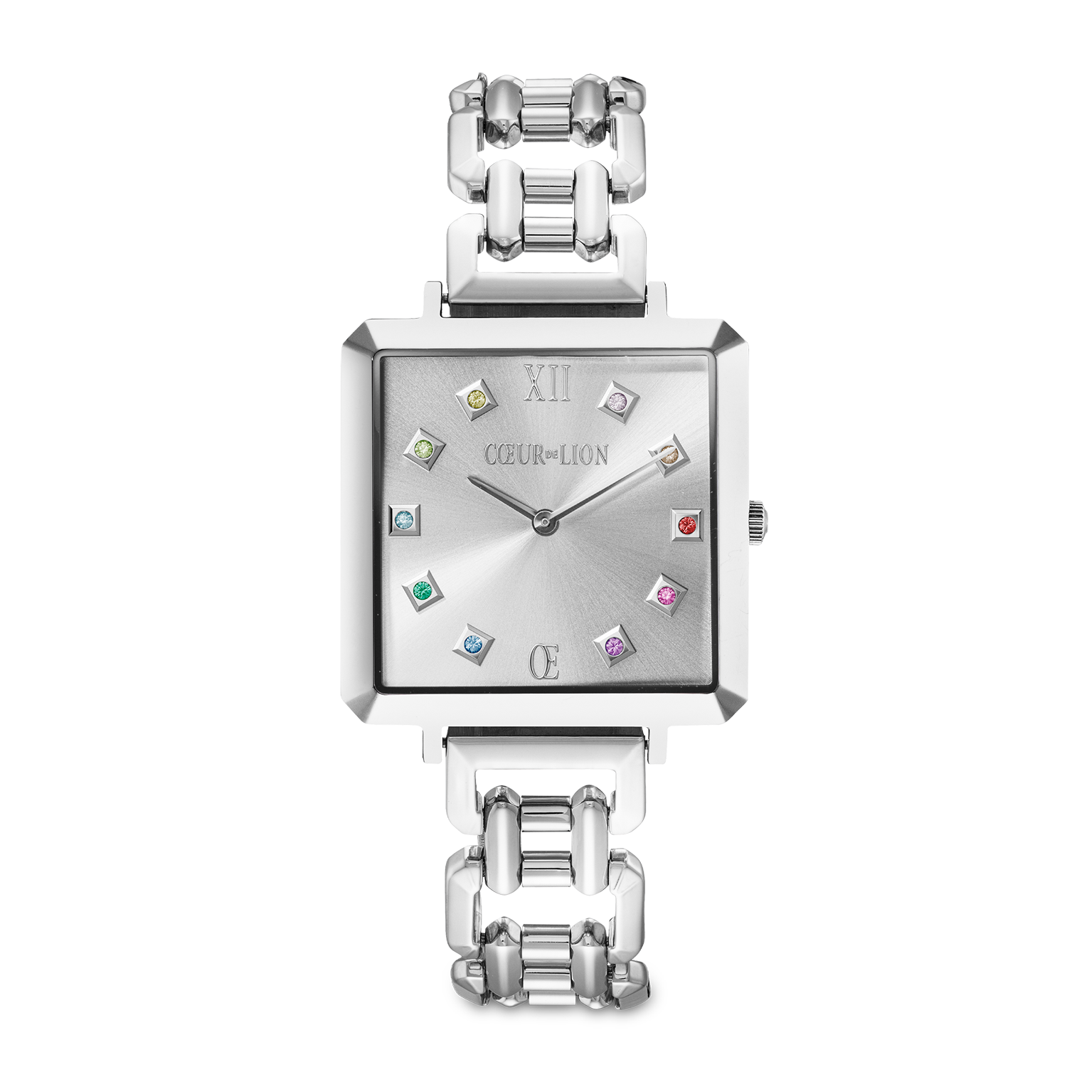 Orologio Iconic Cube Classic Rainbow Statement argento