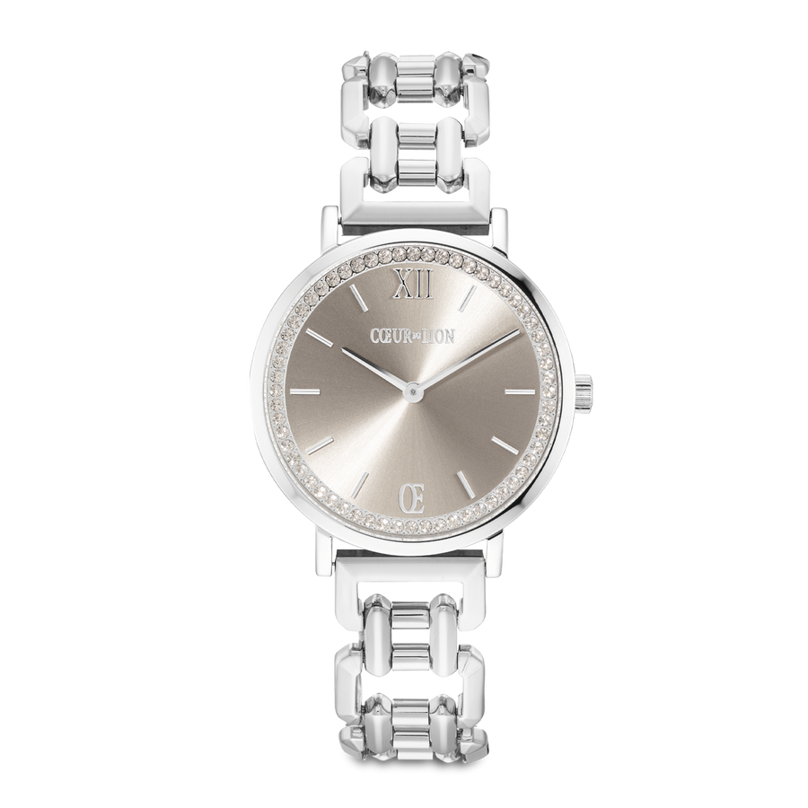 Orologio Rotondo Sparkling Graceful Greige Statement Argento