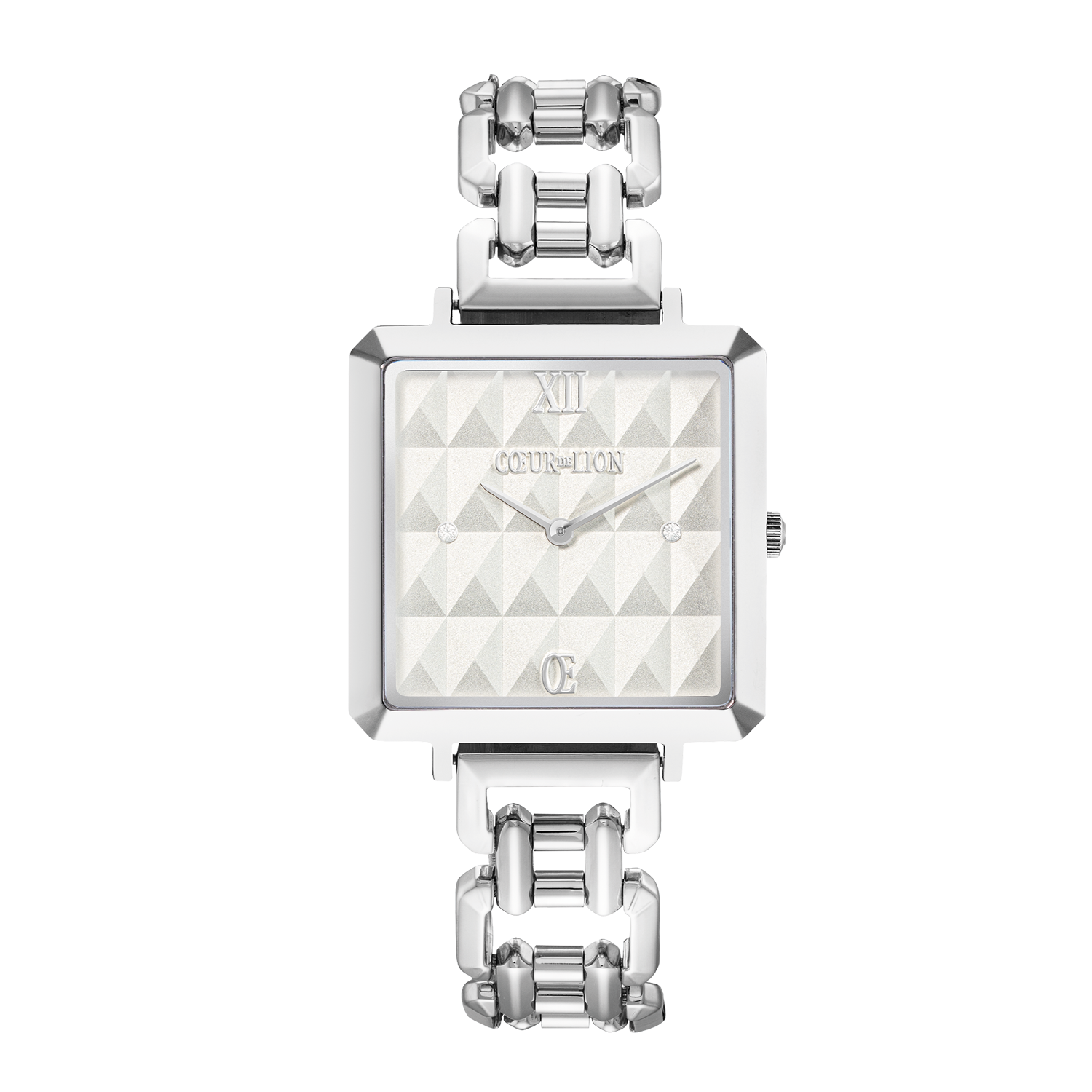 Orologio Iconic Cube Spikes Statement Argento