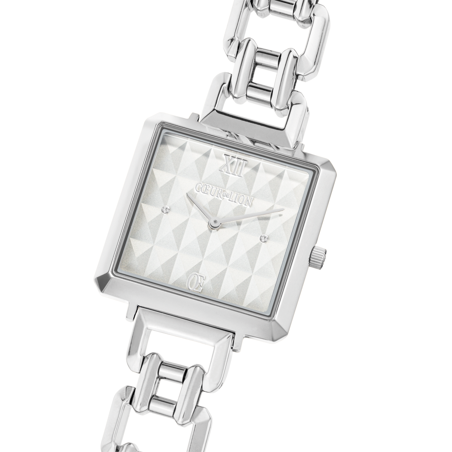 Orologio Iconic Cube Spikes Statement Argento