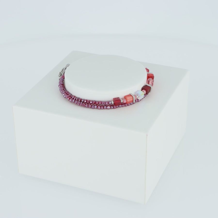 Joyful Colours Wrap bracciale argento rosso