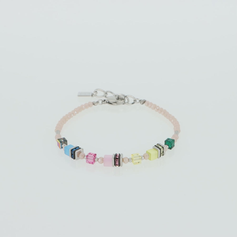 Bracciale Mini Cubes multicolor pastello