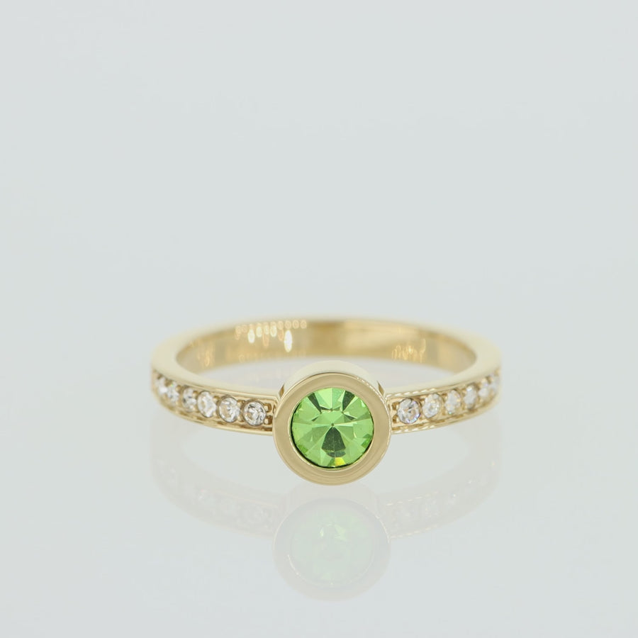 Anello Sparkling Dots oro-verde