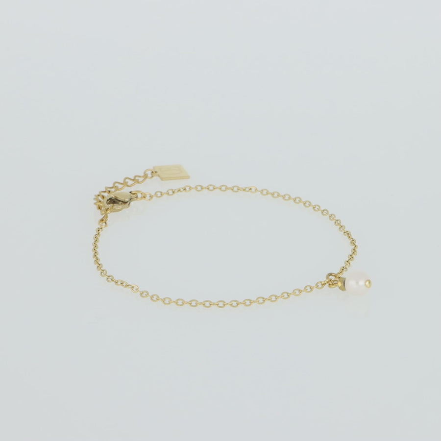 Bracciale Solitaire oro con perla d'acqua dolce