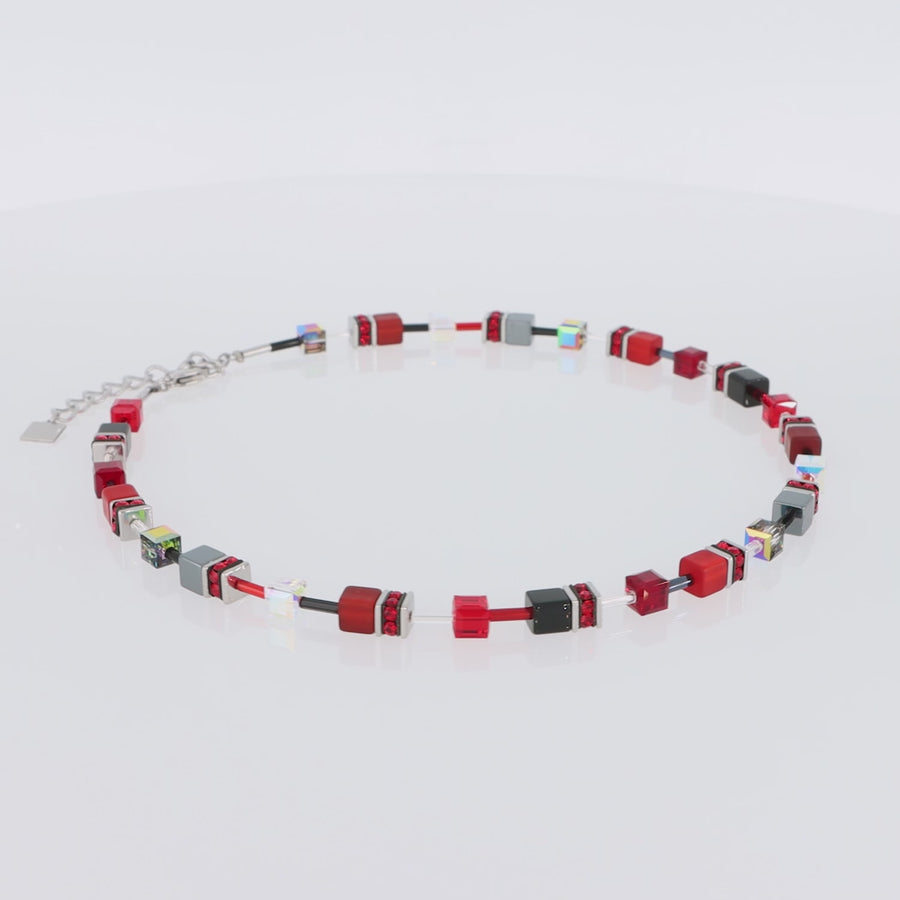 Collana GeoCUBE® rosso-ematite