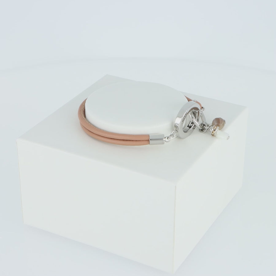 Boho Unity bracciale in pelle nude