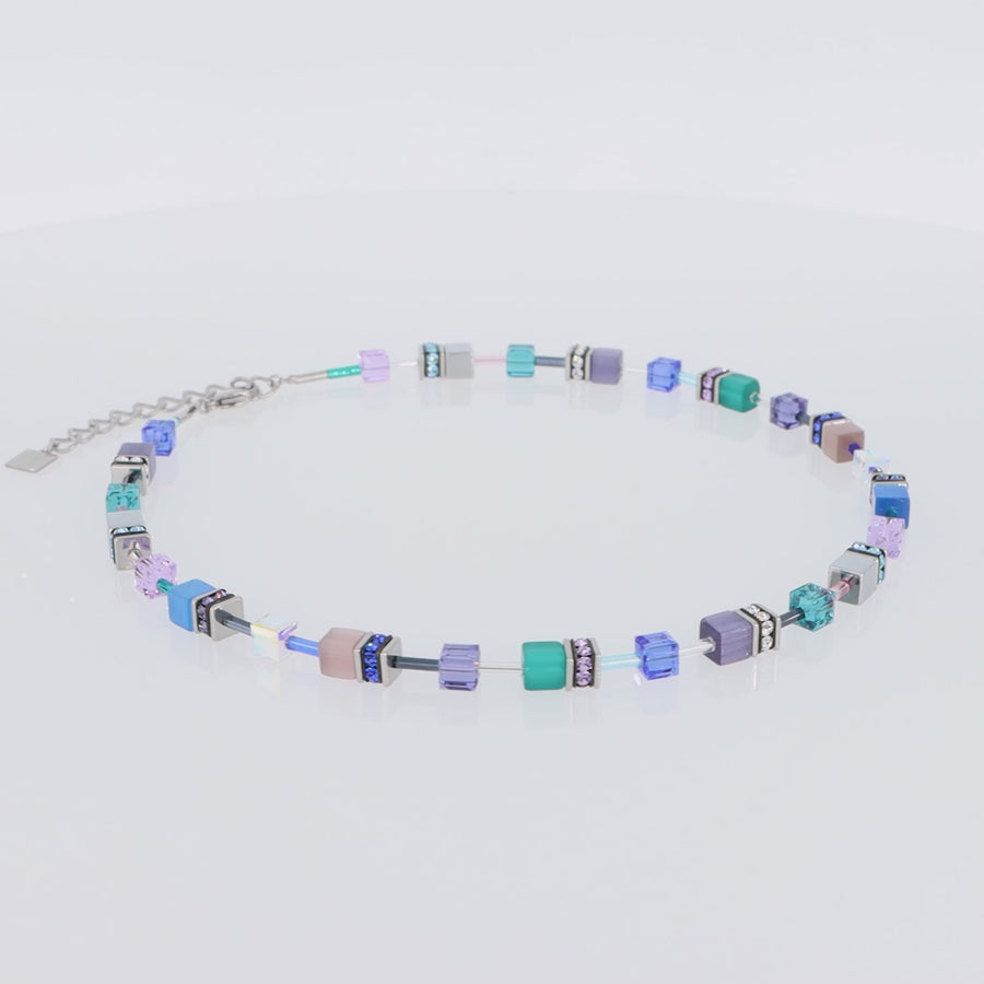 Collana GeoCUBE® Iconic turchese-viola